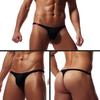 Men Briefs T Shape Thin High Elasticity Solid Color U Convex Pouch Male