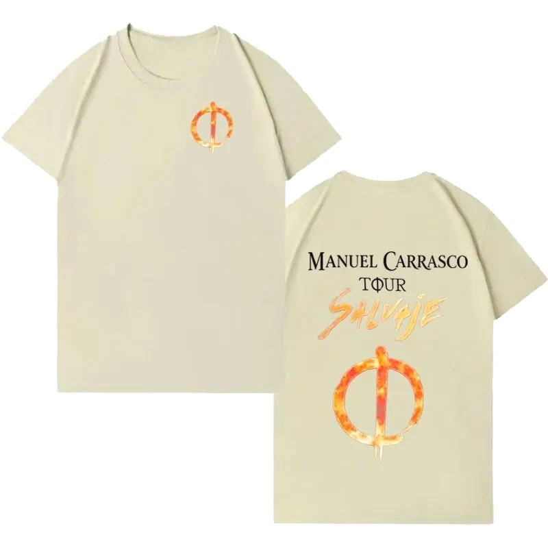 

Unisex Women Cotton Cozy Casual Oversized T Shirt Hip Hop Tshrits Rapper Unisexuel Carrasco Salvaje Tour Hot Sale High Quality Tshirt 4XL