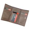 Large Lacquered Leather Women's Wallet with Leaves