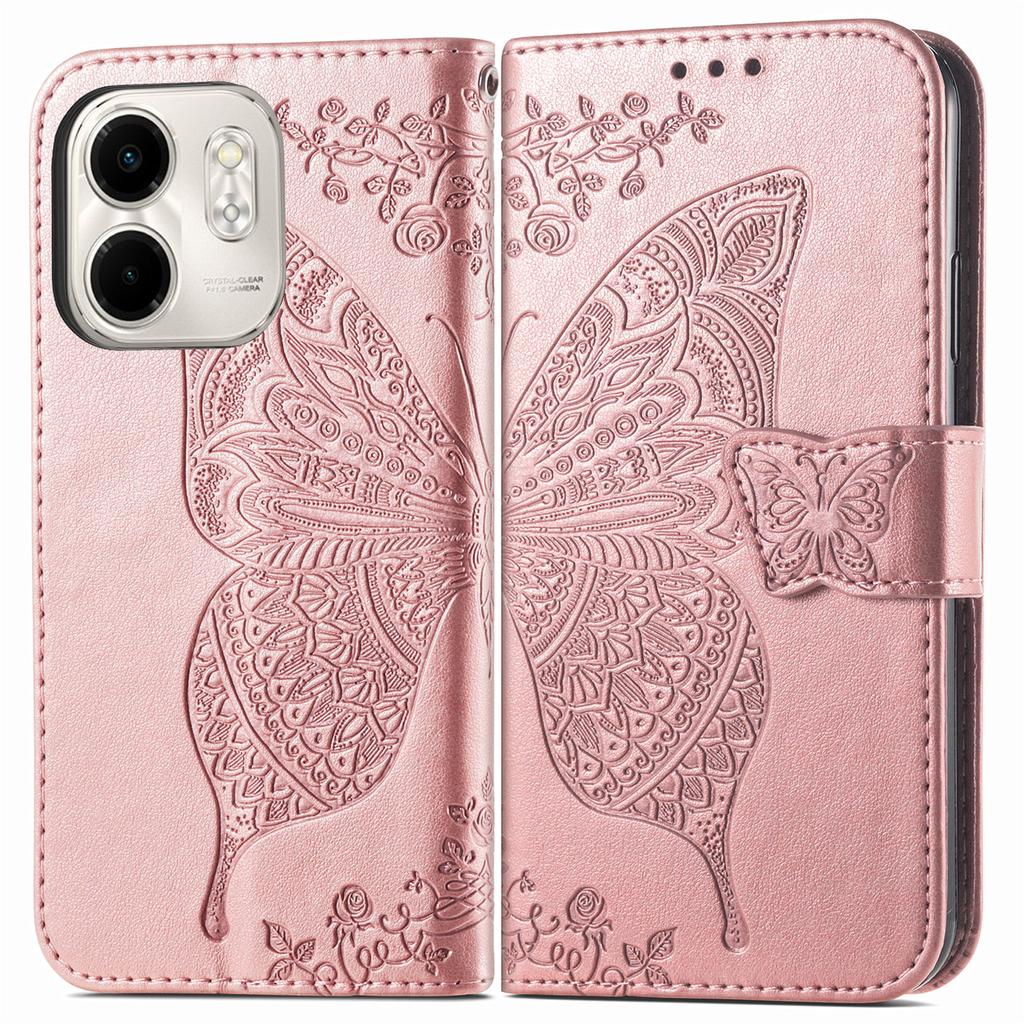 For Infinix Smart 9 4G Case PU Leather Wallet Phone Cover Butterfly Pattern