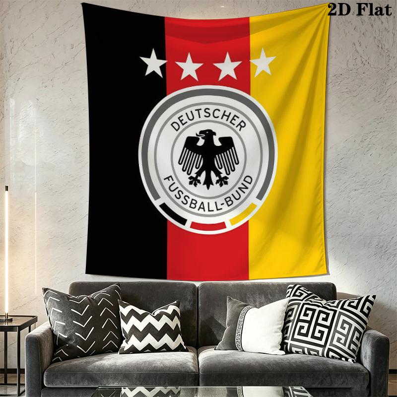 Deutscher Fußball-Bund Wandteppich Ästhetisches Wandbehang Gedruckter Stoffdecke Dekorative Wandteppiche für Schlafzimmer Wohnzimmer Heimdekoration