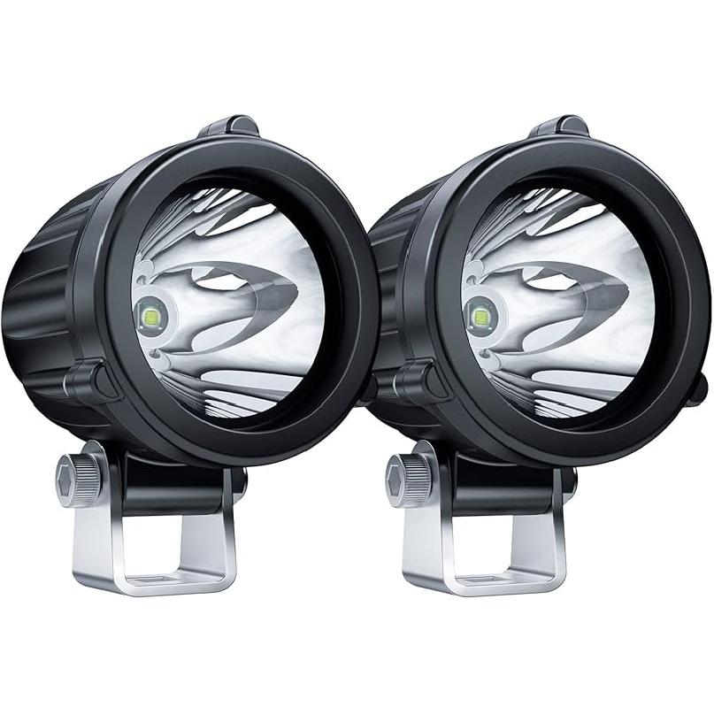 4WDKING 2 Inch LED Round Light, 20W Spot Driving Light Waterproof Off Road Light Work Lamp for Motorcycle ATV UTV Dirt Bike 4x4 Pickup Truck Boat 2 inch R-2