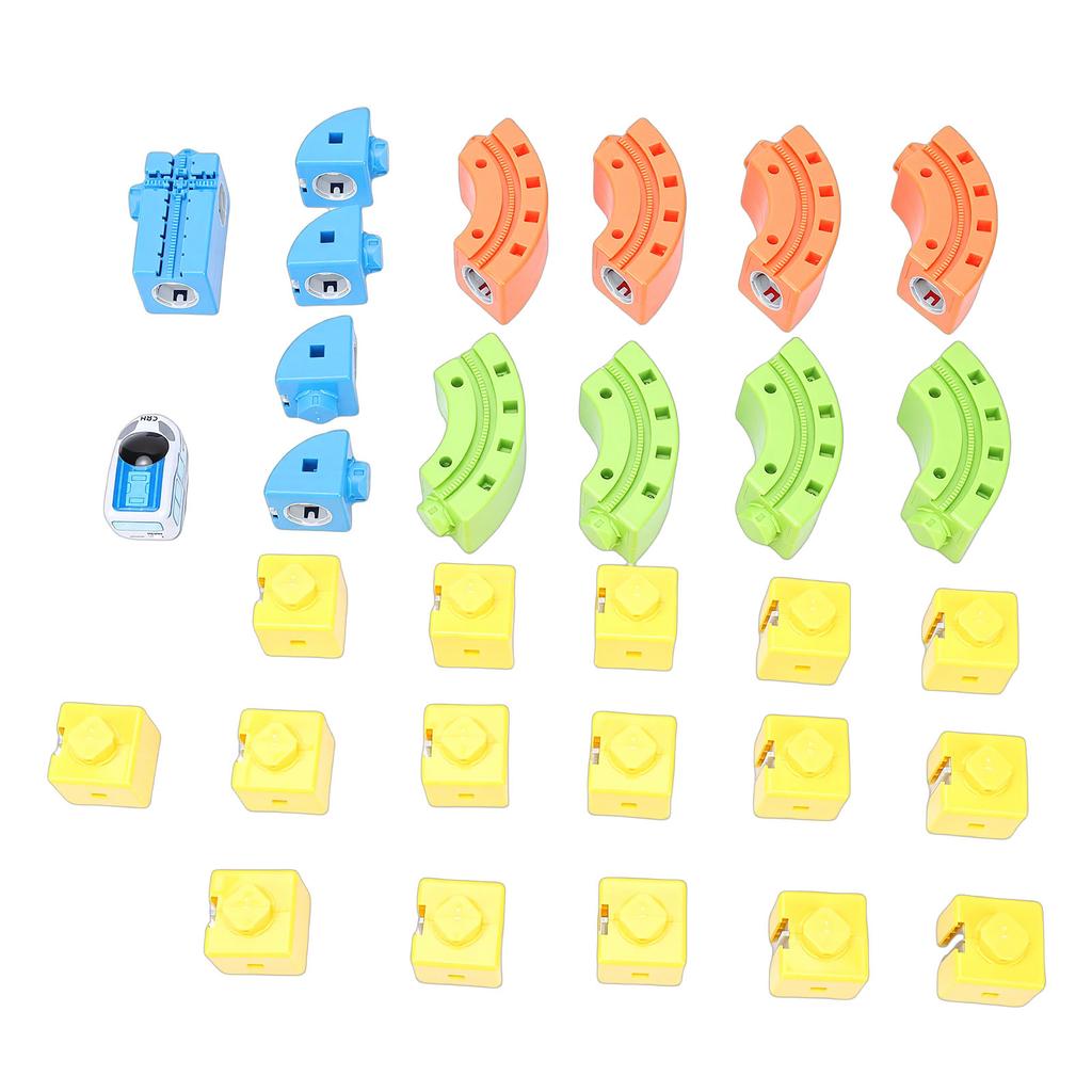 Conjunto de Trem Elétrico com 81 Peças e Pistas de Corrida 3D Fácil de Desmontar e Guardar Conjunto de Pista de Corrida para Aprendizagem STEM