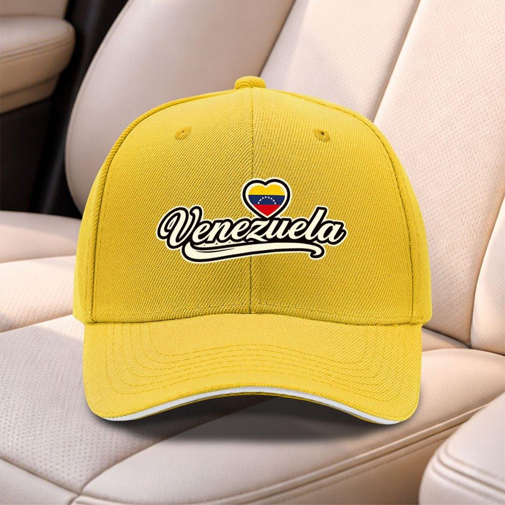 Venezuela Love Heart Baseball Cap Adjustable Duckbill Hat For Men Women Lightweight Outdoor Cap