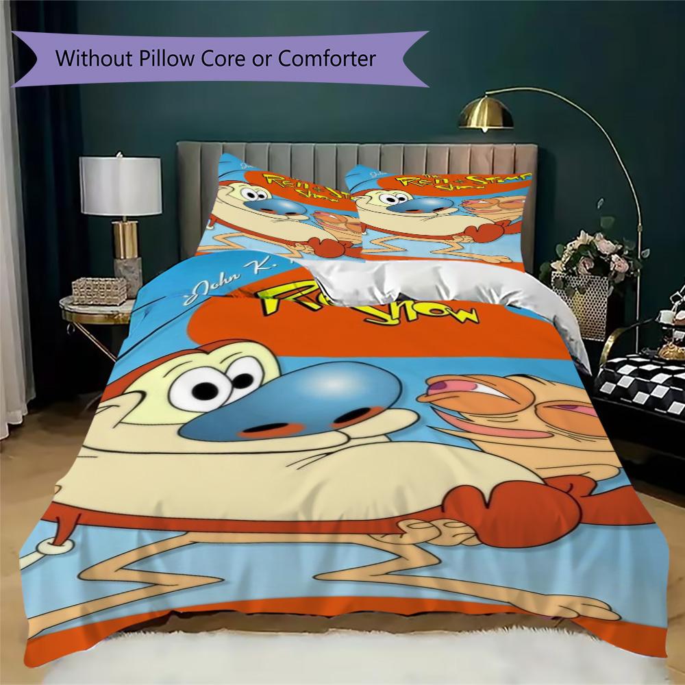 Comic-style print Pattern Bedding,Quilt Set Quilt Cover Pillowcase Home Birthday Gift (1*duvet cover+2*pillowcase,without core)ZSJT0917403