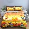 "Sunny Nature Scene With Birds" Exquisite Three-piece Bedding Set Gift for Kids and Adults