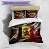 Set Biancheria da Letto Stampata Calcio Belgio 3 Pezzi Copriletto Traspirante Accogliente come Regalo per Inaugurazione Casa o Festa