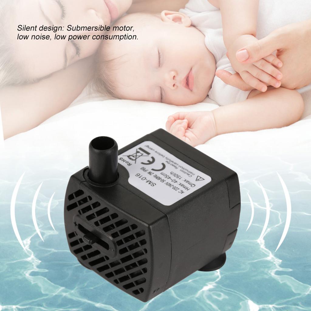 2W   Quiet Submersible   with LED Light Fish Pond Aquarium   Fountain