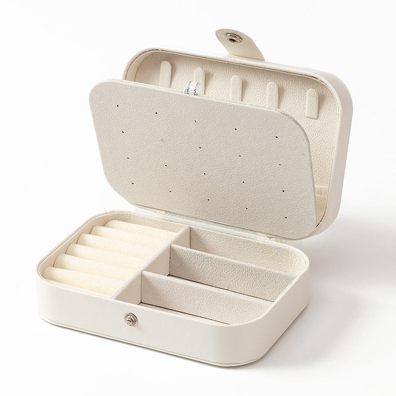 Jewelry storage box High-grade anti-oxidation stud earrings, necklace, jewelry ring grid desktop large-capacity display box