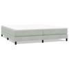 Box Spring Bed Without Mattress Light Gray 200 x 210 cm Velvet