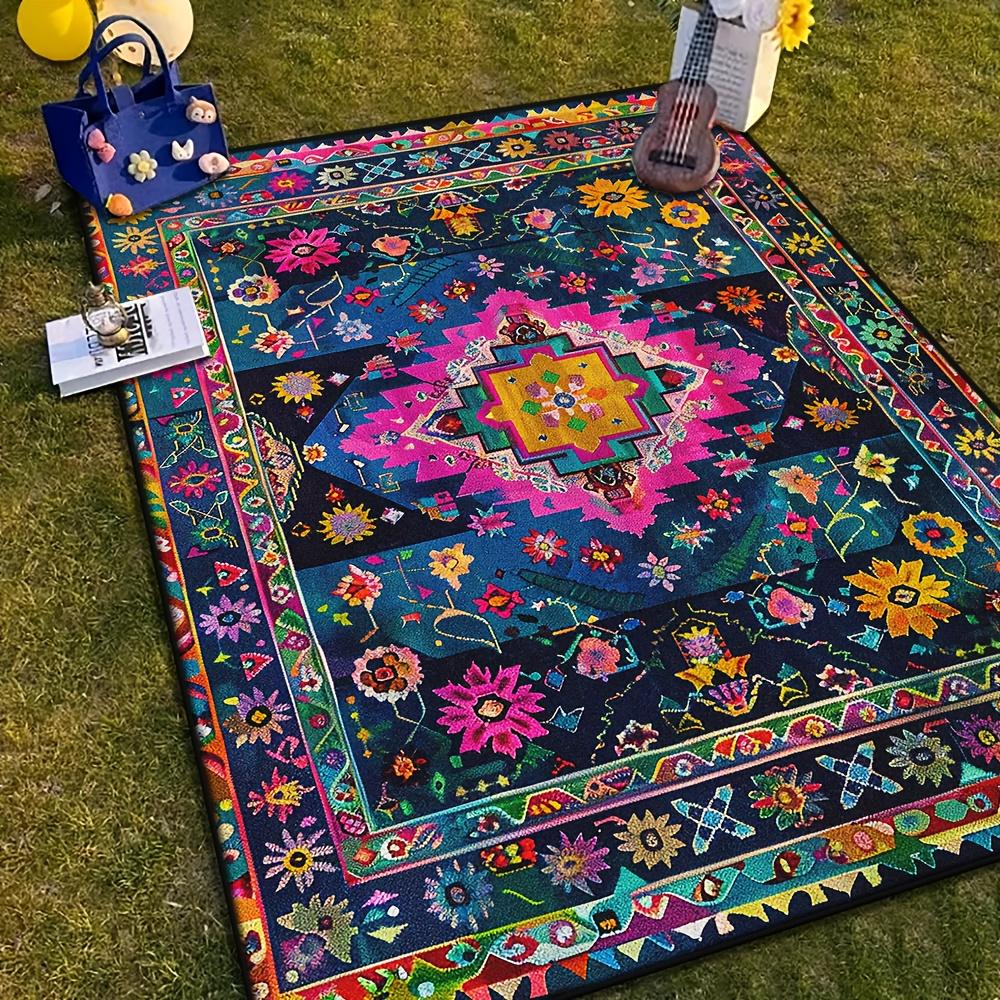 

1pc Christmas Decoration Luxur Carpet Comfortable Washable Exquisite Retro Design Large Floor Mat Rugs in Bedrooms And Offices 50x80cm