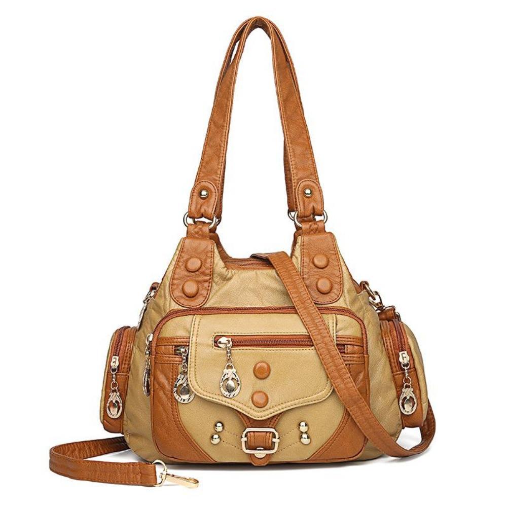 Vintage Mode Vielseitige Handheld Big Bag Handheld Tasche Einzelne Schulter Oblique Straddle frauen Tasche Waschbare Mama der Tasche