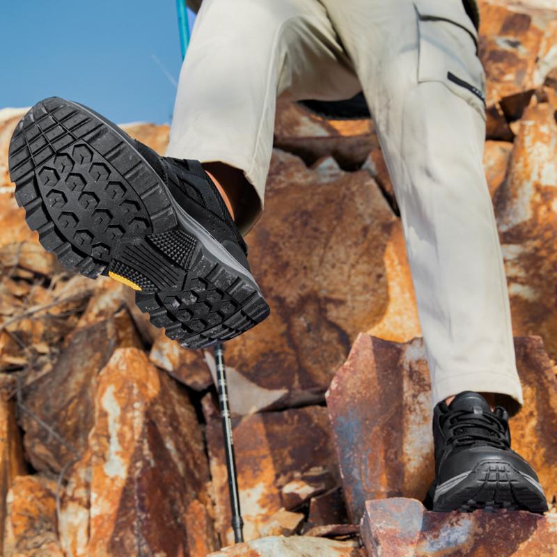 Herren Outdoorsport-Schuhe Anti-Rutsch Freizeit Atmungsaktiv Bergsteigerschuhe Große Größe Bequem Gummi-Außensohle Alle Jahreszeiten