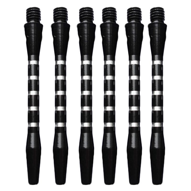 6Pcs Aluminum Throwing Darts 53Mm Short Five-Line Metal Darts Rod Thread Darts Darts Accessories Indoor Darts Sport Set