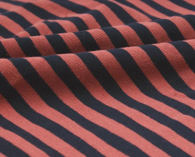 OKONKWO Letní pruhované pánské námořnické tričko khaki a tmavě modré