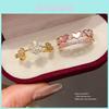 Romantic Heart Shaped Double Layer Ring With Zircon Gemstones For Women
