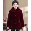 Thick Warm Winter Coat for Senior Women Luxury Fur Lined Jacket Fashionable Outfit for Elderly Ladies