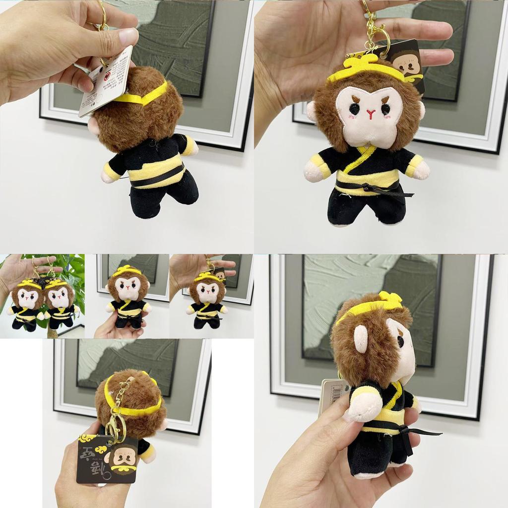 Entzückendes schwarzes Affen-Wukong-Stofftier Weiches Kuscheltier Geschenk für Freund
