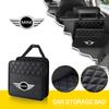 Car Tissue Box PU Leather Auto Seat Hanging Paper Towel Holder Storage Accessories For MINI F54 F55 F56 R56 R60 SONE Roadster Clubman Coupe