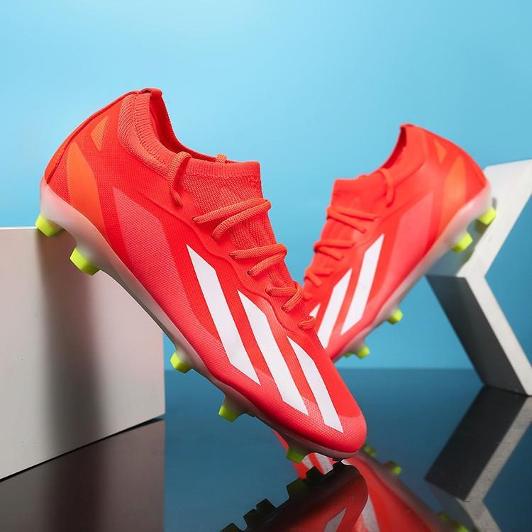 Sportschuhe Nägel Sneaker Low Top Lang Gebrochene Lederoberfläche Jugend Low Top Kurze Nägel Training Große Größe Fußballschuhe Fußball