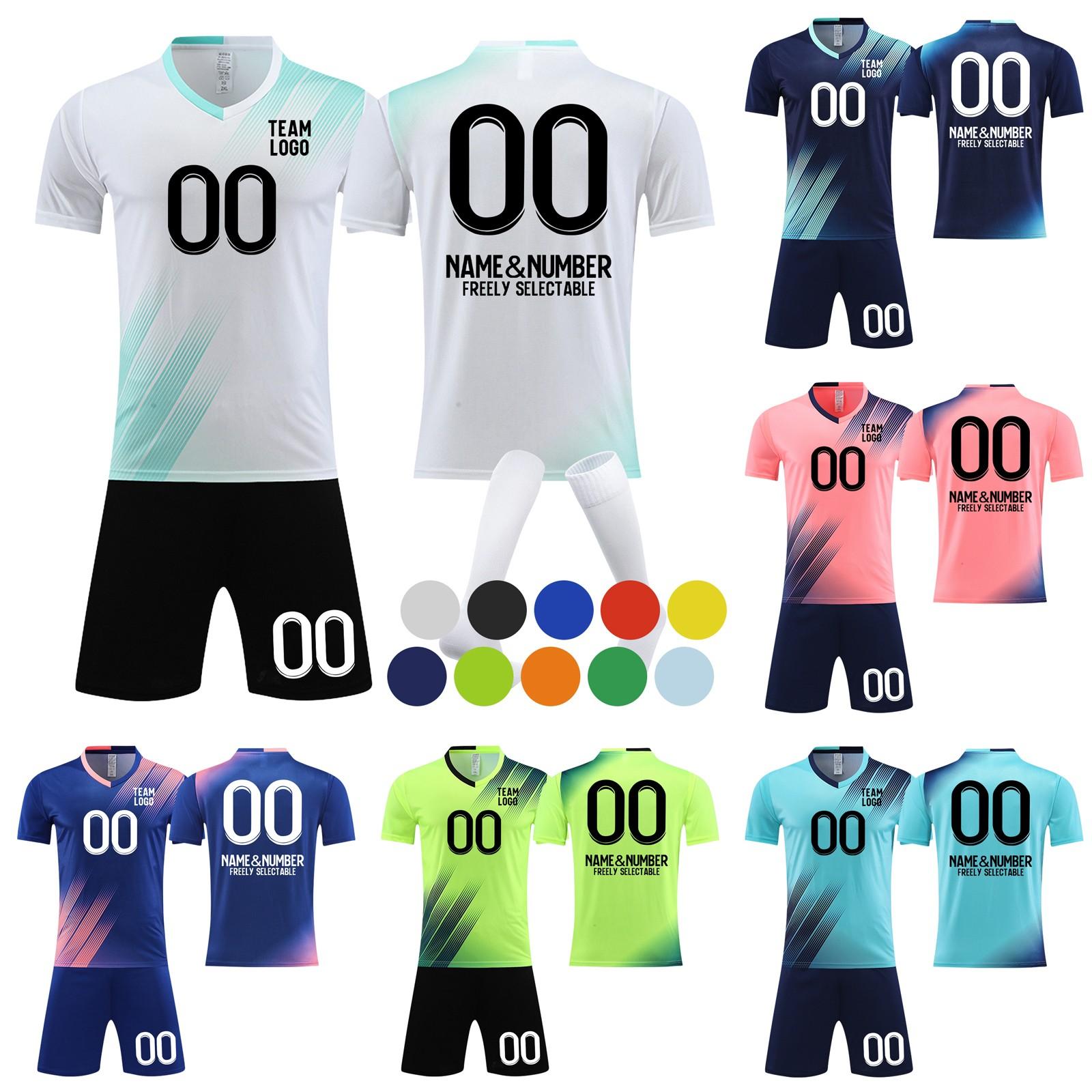 

Футбольные майки, футбольная форма, шорты, комплект носков, шорты, носки, размеры одежды для взрослых и детей