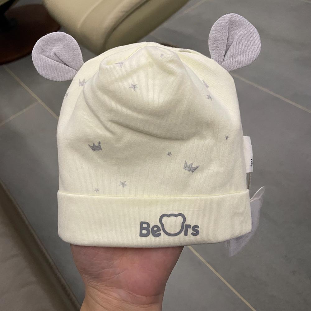 0-3 Months Baby Fetal Cap Print Infants Beanie Cap Windproof Newborn Hats  Autumn