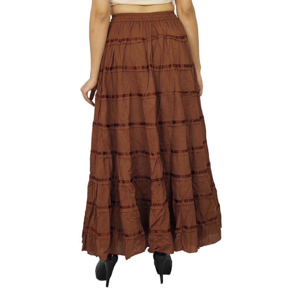 Hippie Women Clothing Gypsy Skirt Long Maxi Cotton Beach Wear