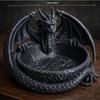 Dragon Shaped Storage Tray 3D Gothic Scratch-Resistant Plastic Tray for Jewelry Display Countertop Small Goods Holder