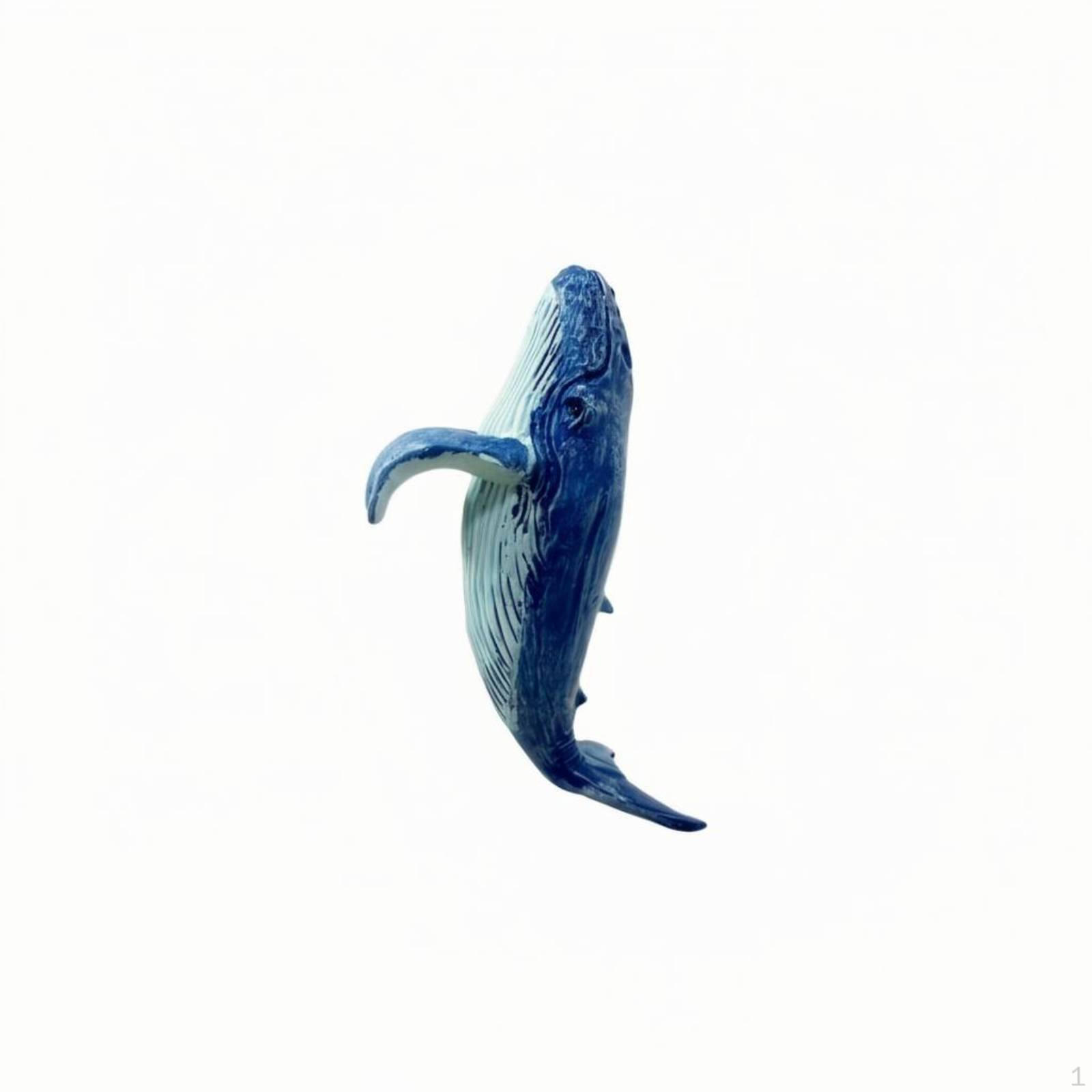 Resin Cetacean Sculpture Realistic Details Climbing Statue Cute Design Flowerpot Hugger for