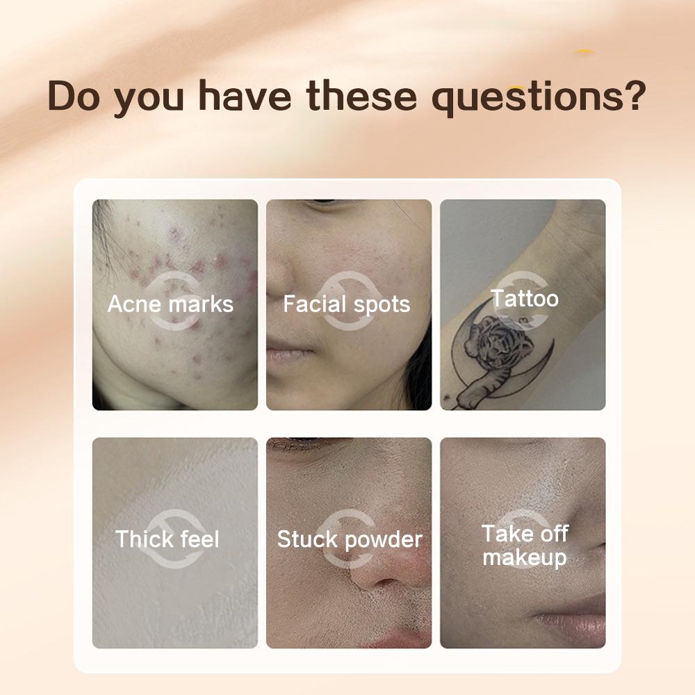 GECOMO Feuchtigkeitsspendender Concealer, deckt dunkle Ringe und Flecken ab, hellt Tränenrinnen auf, Gesichts-Concealer-Creme