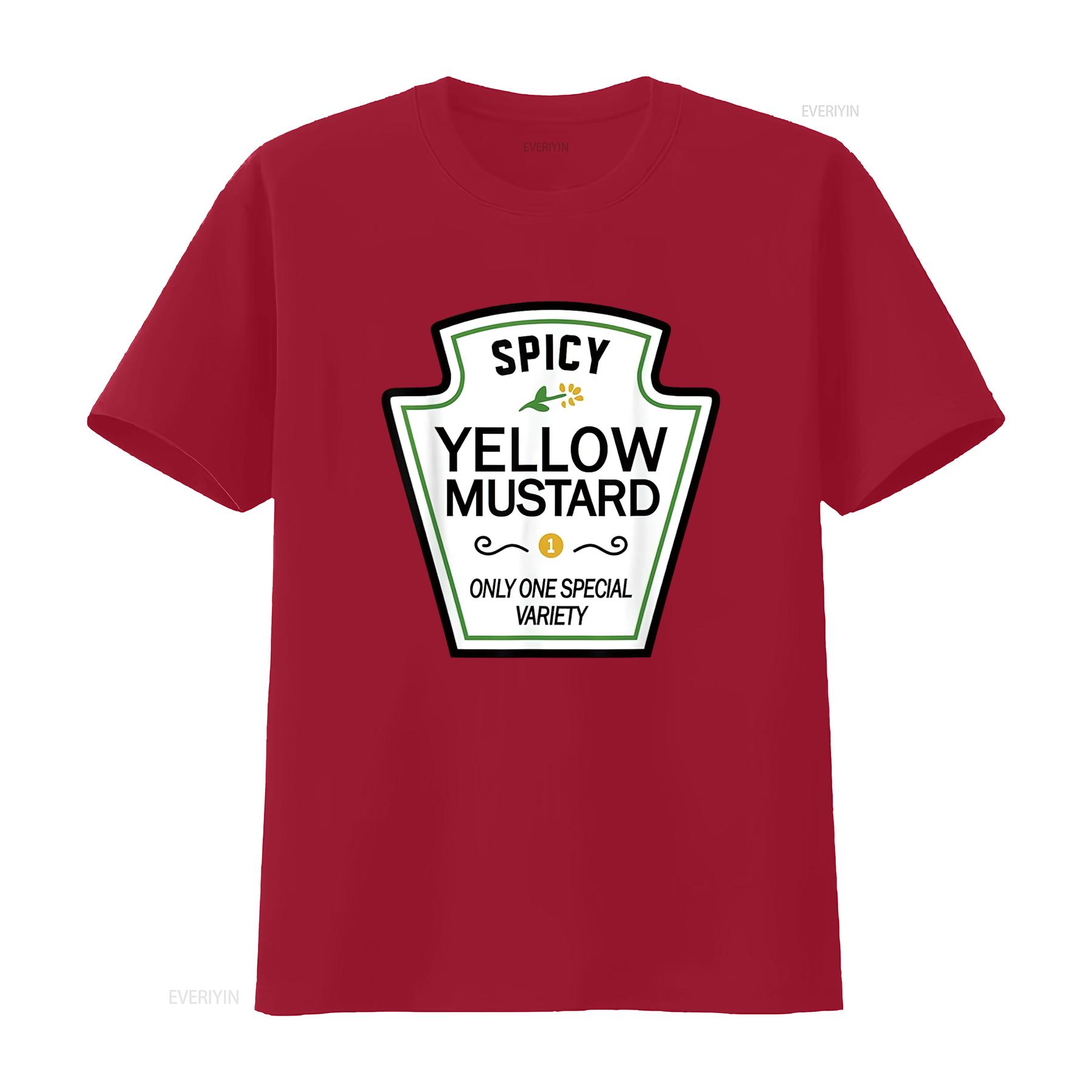 

Womens Mustard Condiments Group Halloween Costumes T Shirt vintage Washed Stretched fashion Comfortable Versatile Breathable S