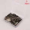 50Pcs/Box Hinges + 200 Screws Iron Gold Silver Black Bronze 4 Holes Durable Furniture Hardware Mini Hinge Decor
