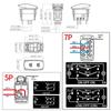 For Car Truck Marine 12V/20A 24V/10A Boat Rocker Switch Toggle 5Pin SPST / 7Pin DPDT ON-Off Switch with LED Light