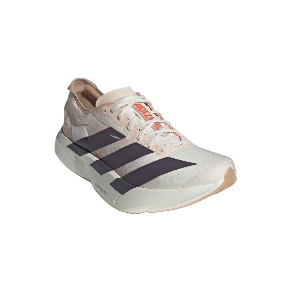 Adidas Adizero Adios Pro 4 Chalk White Grey Strata Men Sneakers Cream Impact-Orange JR6367