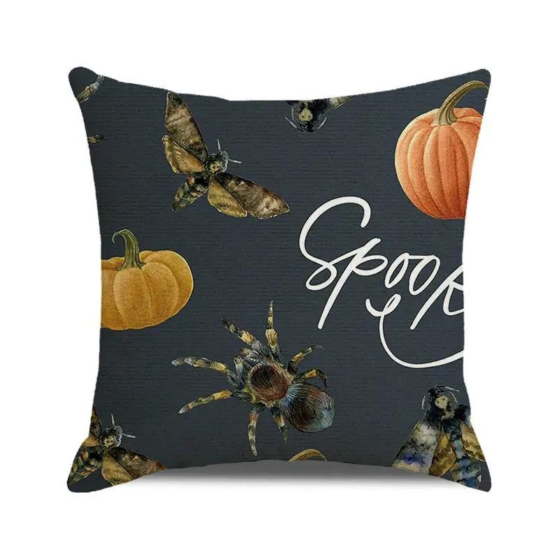 Halloween Holiday Party Decorations Pumpkin Cat Ghost Face Pillowcase Suitable for Home Living Room Sofa Room Decoration