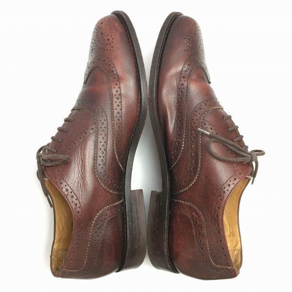 VAN LIER Rare Vintage Full Brogue Wingtip Business Shoes Brown Size 41 (26.5-27.0)(USED)