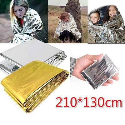 Kit da escursionismo all'aperto da 210 * 130 cm, campeggio, coperta di salvataggio di sopravvivenza impermeabile in Mylar di emergenza