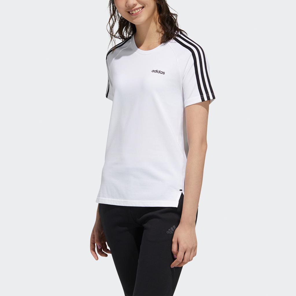 Adidas Neo W CE 3S Printed Casual Sports Round Neck Short Sleeve Raglan T-Shirt Women Tops White GP5575