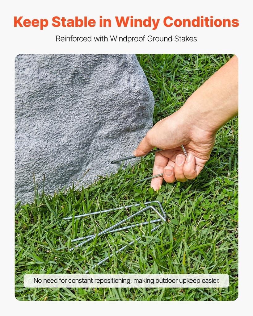 Faux Rock Cover, Outdoor Fake Rock Well Pump Cover, Realistic Natural Texture, Lightweight & Weather-Resistant Polyresin Artificial Boulder for