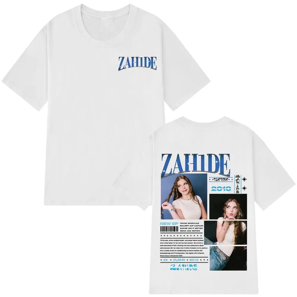 2026 Sommer Sängerin Zahide Merch Album Grafik T-Shirt Herrenmode Hiphop Retro Baumwolle Kurzarm Locker Lässiges Hemd Y2k