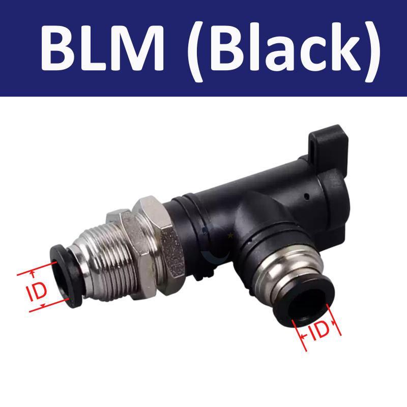 BUC BUL BUM BTC 4mm 6mm 8 10 12mm Pneumatic Push In Quick Joint Connector Hand Valve To Turn Switch Manual Ball Current-limiting