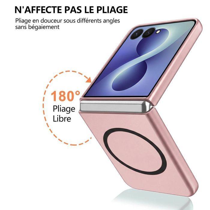 Custodia per Samsung Galaxy Z Flip 8, Protezione Anti-Graffio con Anello Magnetico - Rosa