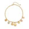 Elegant Shell Crosses Necklace Jewelry Accessory for Women with Gold Charm and Bohemians Summer Seashells Designs