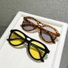  Vintage Double Bridges Pilot Men Sunglasses Fashion Shades UV400 Women Tea Sun Glasses