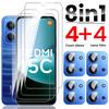 8 In 1 9H Clear Tempered Glass Screen Protector For Redmi 15C 4G 5G Camera Protective Glass On Redmy Readmi Redmi15C 15 C C15 5G