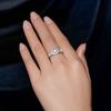 Elegant Women Round Cut Luxurious Crystal Ring For Wedding And Engagement