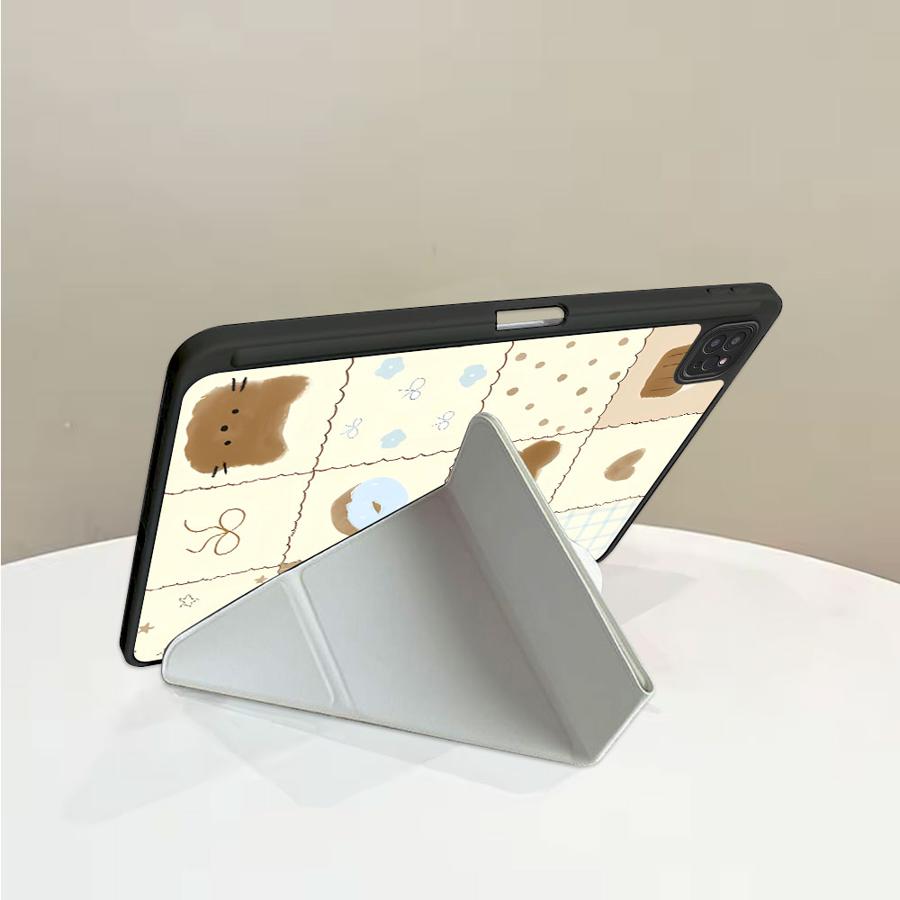Bear Pattern Holder Cover Tablet Case For iPad Pro 11th 10th 9th 8th 7th 12.9inch Air 4 5 M3 M2 1 2 M4 11inch Mini 6 7 Pro 2025
