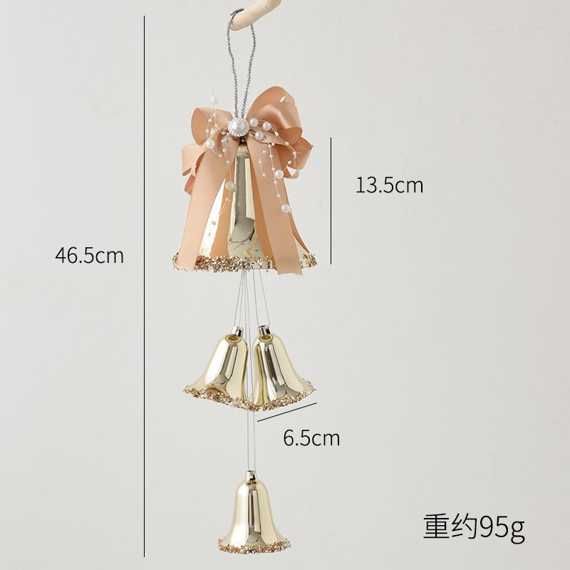 Christmas decorative plastic electroplated bell strings, hotel and shopping mall Christmas tree decoration pendants