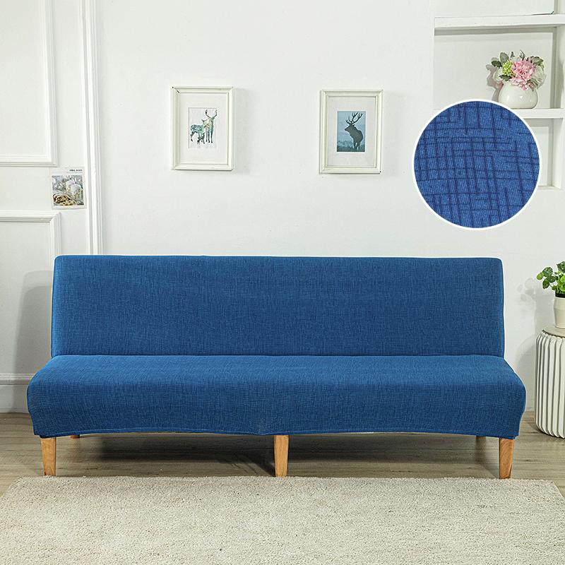 Stretch Futon Cover Armless Sofa Covers Sofa Bed Covers Couch Cover Sofa Slipcover Furniture Protector With Elastic Bottom 1Pc