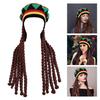 Crochet Dreadlocks Hat Street Photo Caps Warm Pullover Hat Casual Wear Braid Hat Cosplay Party Props Hat